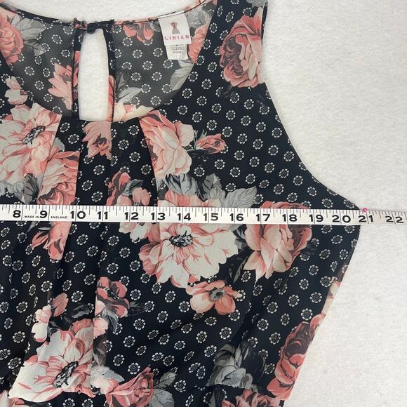 Libian Plus Size Floral Dress Black Pink Size 2X Indie Bohemian Spring Summer - Picture 3 of 8